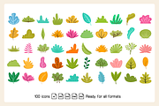 Bundle of Plant, Bush & Leaf Clipart, an Illustration by Designfour (Thumbnail 3 of 6)