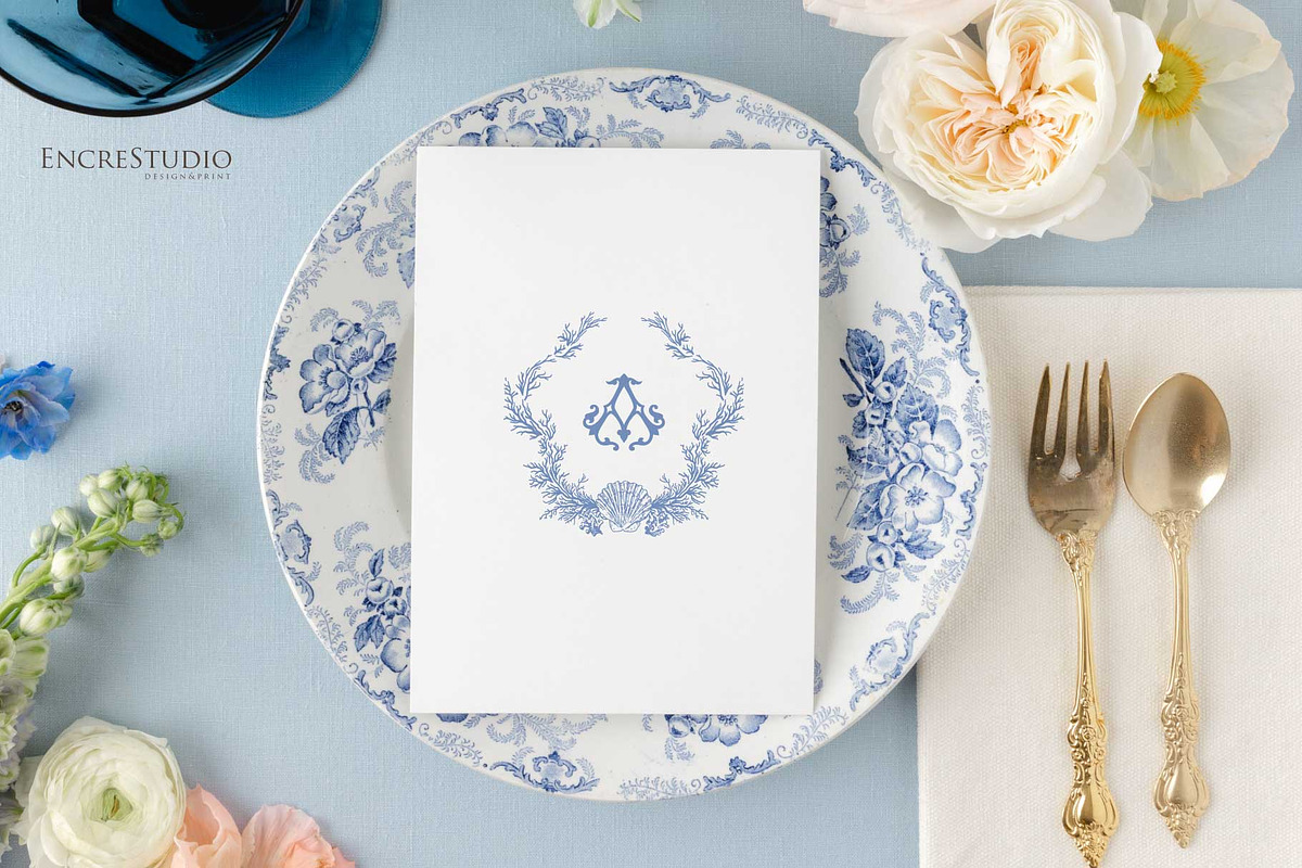 Coral Wedding Crest, a Decorative Illustration by Encre Studio (Photo 5 of 7)