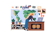 School teachers in classrooms set, an Education Illustration by PaperTrident (Thumbnail 11 of 23)