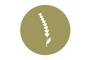White cutout lavender flower on a, an Object Illustration by okskukuruza