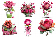 Romantic Roses Valentine's Day Clipa, an Illustration by Daily.Designs (Thumbnail 4 of 5)