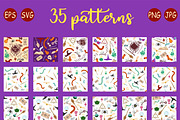 School of Witches and Magic Patterns, a Pattern Graphic by Michiru13 (Thumbnail 11 of 30)