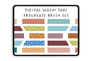 26 Procreate Washi Tape Brush Set, a Brush Add-On by K McCormack Designs (Thumbnail 1 of 3)