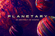 Planetary: 50 Abstract 3D Shapes, an Object Graphic by Chroma Supply (Thumbnail 1 of 12)
