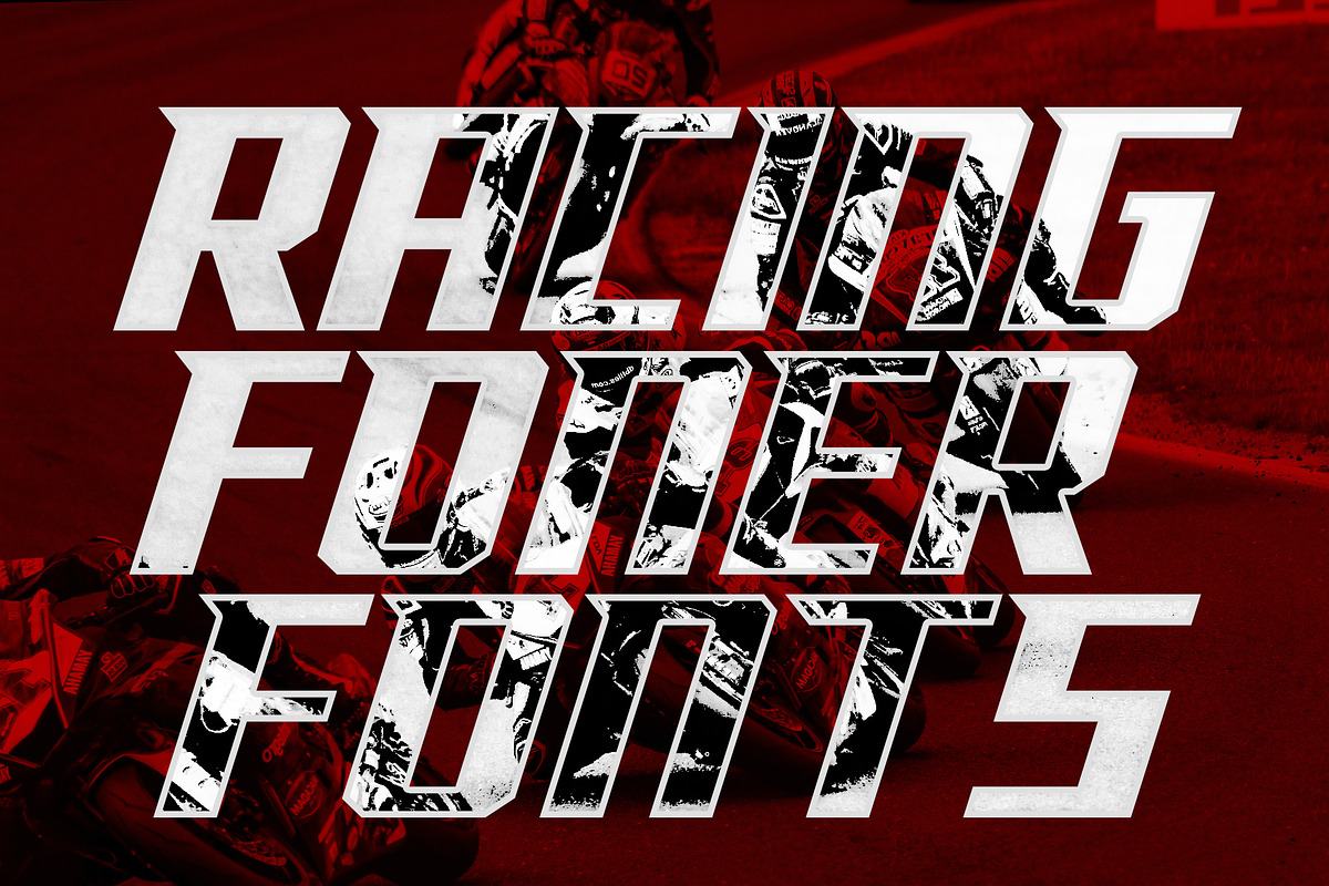 Racing Foner Regular Font Series, a Font by Multype Studio (Photo 8 of 9)
