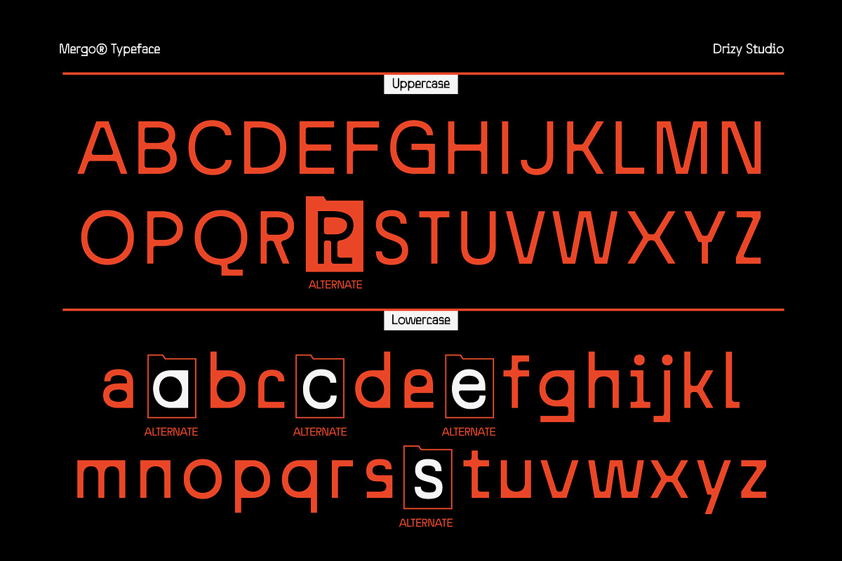 Mergo – Geometric Experimental Grote, a Slab Serif Font by Drizy (Photo 4 of 10)