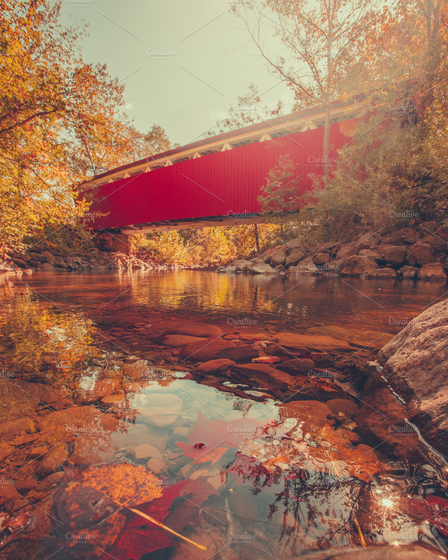 Covered bridge national park containing outdoors, water, and national park, a Nature Photo by Moth Owl Photography