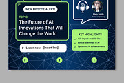 Artificial intelligence podcast, a Social Media Template by MightyDesign (Thumbnail 4 of 7)