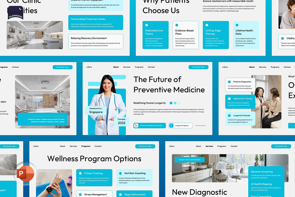 Medical Clinic Pitch Deck, a Presentation Template by Claymoon Lab (Photo 2 of 7)