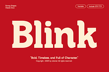 Blink – Bold Slab Serif Typeface