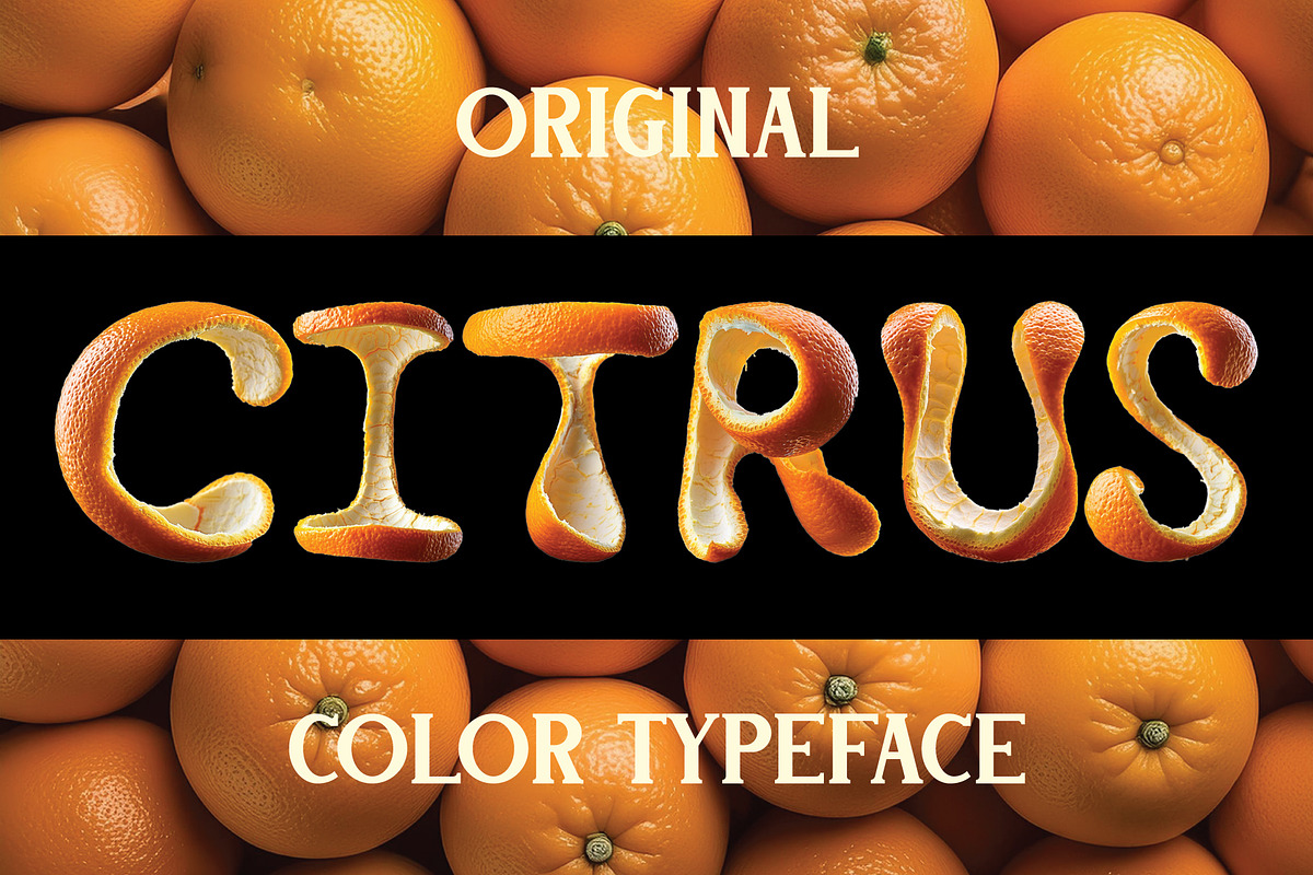 Citrus Color Font, a Font by VozzyStock (Photo 1 of 4)
