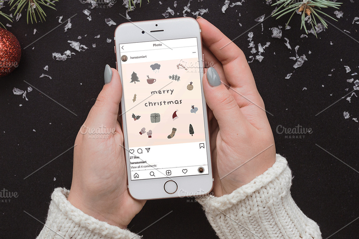 Christmas Winter Abstract Vol.1, a Decorative Illustration by Hanazumi (Photo 9 of 15)