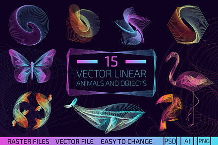 Premium Vector Linear Objects