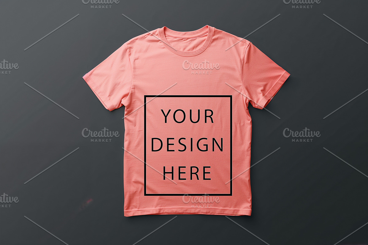 T-Shirt Mockup - Peach Edition, a Shirt Mockup by ForhadGFX (Photo 5 of 12)