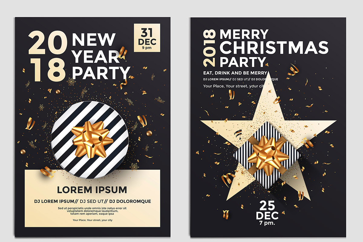 Set of 10 Christmas Party Flyer, a Flyer Template by Creative Graphics (Photo 11 of 12)
