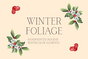 Winter Foliage Holiday Graphics, an Illustration by Lavender And Sea (Thumbnail 1 of 4)