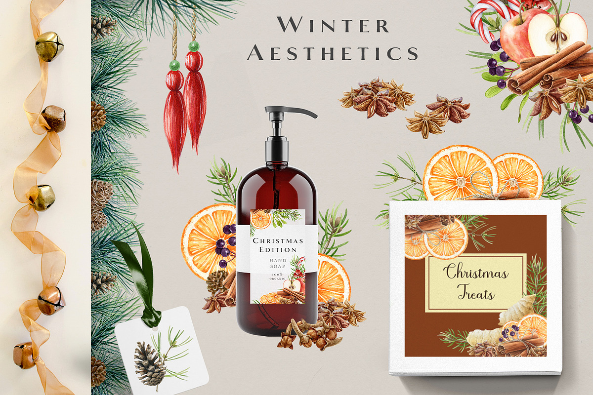 Winter Spices Watercolor Clipart, a Seasonal Illustration by AnitaPol (Photo 13 of 13)