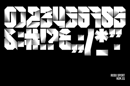 Robu Sport Numerals Display, a Font by Andrei Robu Type