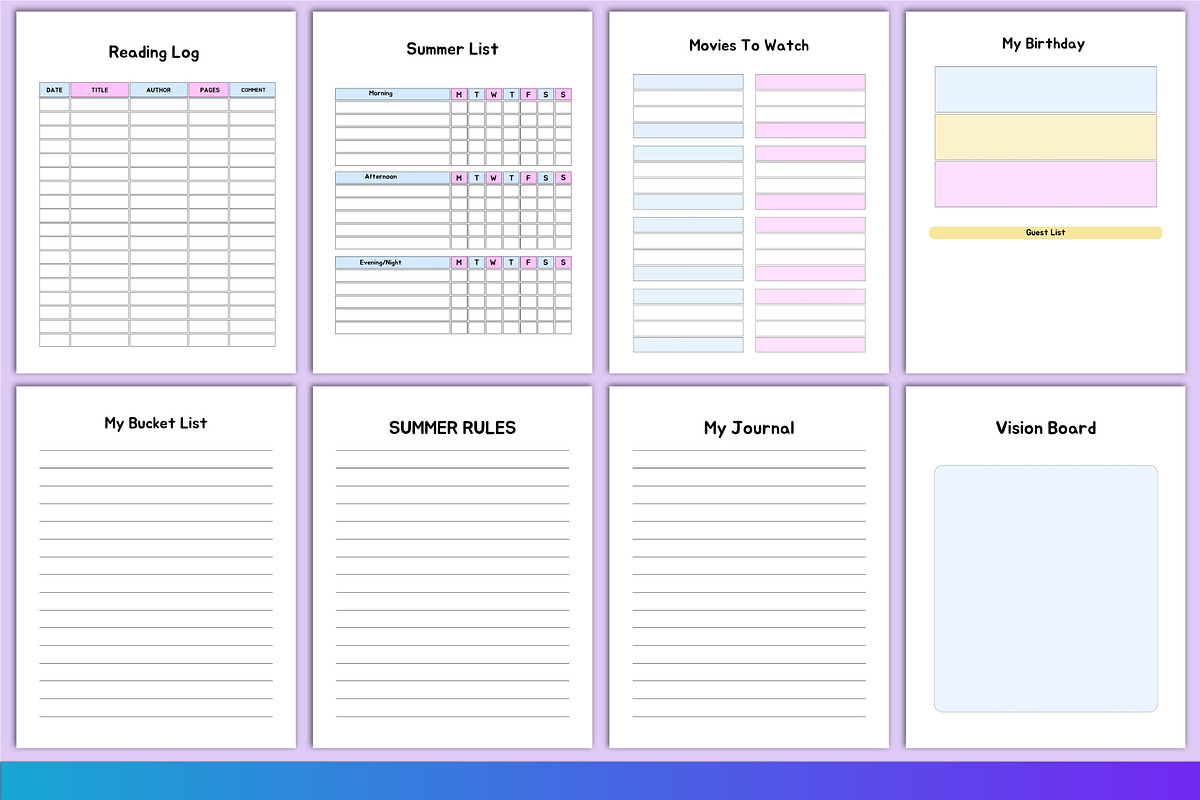 2024-2025 Summer planner Canva, a Stationery Template by Designmela01 (Photo 3 of 6)