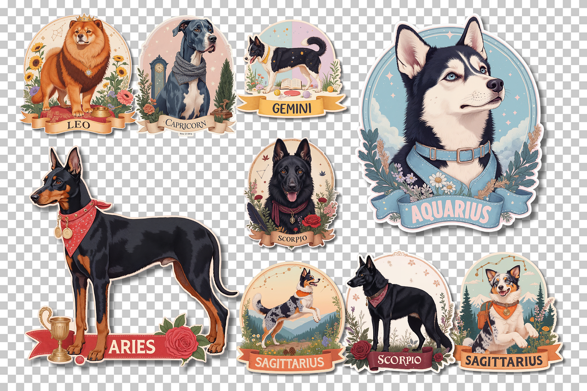 Fur & Fate Zodiac Pet Clipart 100+, an Object Graphic by Jakayla Digital Co (Photo 10 of 21)