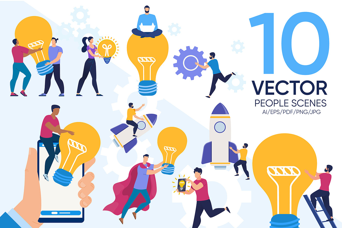 People Vector Scenes, a Person Illustration by Tera Vector