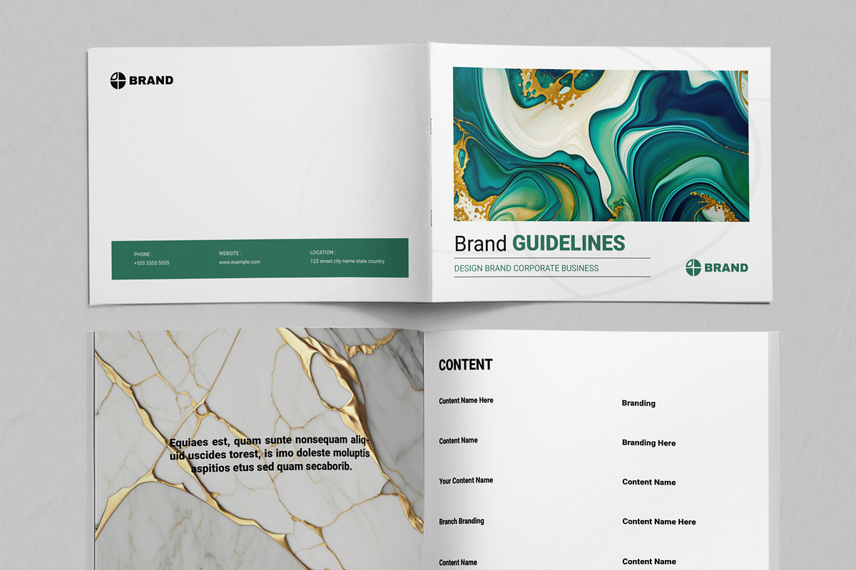 Brand Guideline Template, a Brochure Template by ContestDesign (Photo 2 of 5)