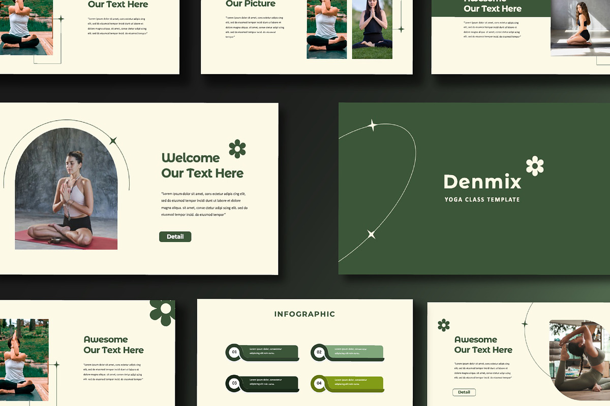 Denmax Yoga PowerPoint, a Presentation Template by Overcloud (Photo 2 of 3)
