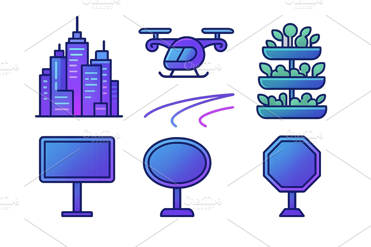 Modern urban landscape with, an Object Illustration by ZinetroN
