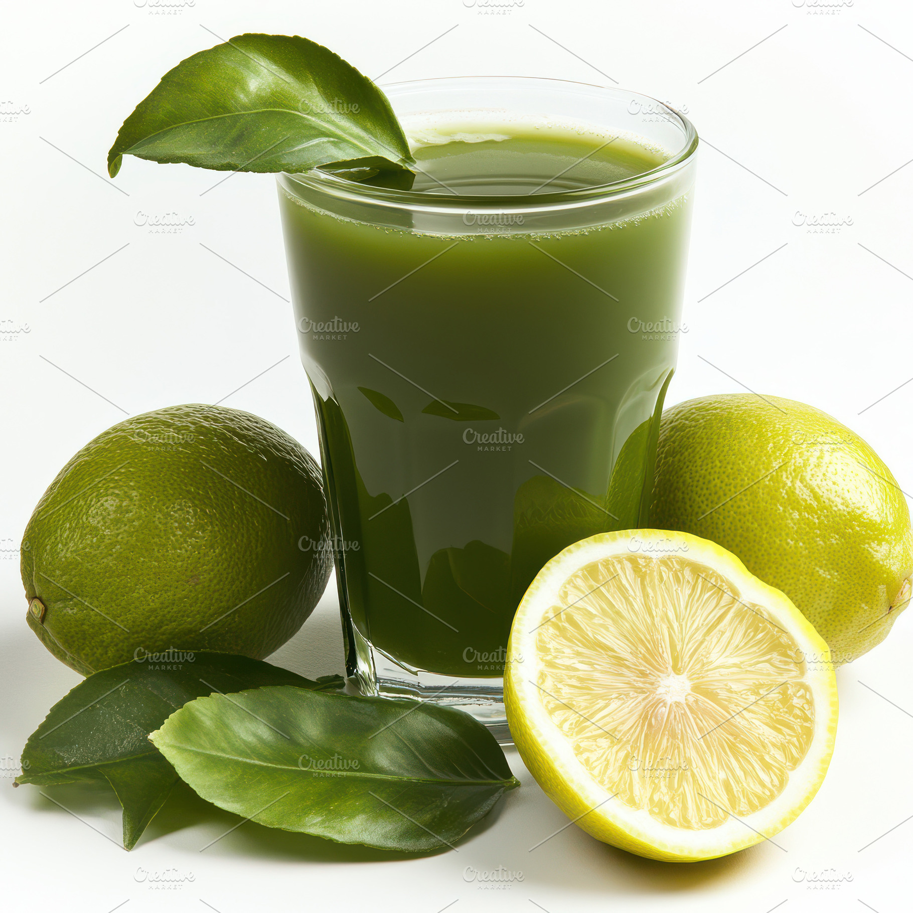 Refreshing Lime Juice Glass of Green, a Food & Drink Photo by Pixeness Studio
