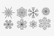 Unique Snowflakes Isolated on a Clea, an Object Graphic by BazziBa♥ (Thumbnail 4 of 5)