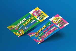 Blue Green Quirky Illustration Carn, a Card Template by graphicook