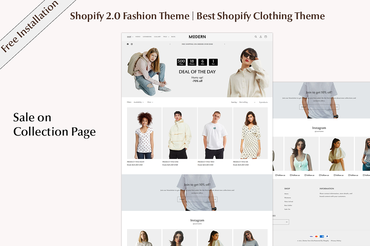 Shopify Modern Clothing Theme, a Shopify Template by QuickArtisan (Photo 6 of 15)