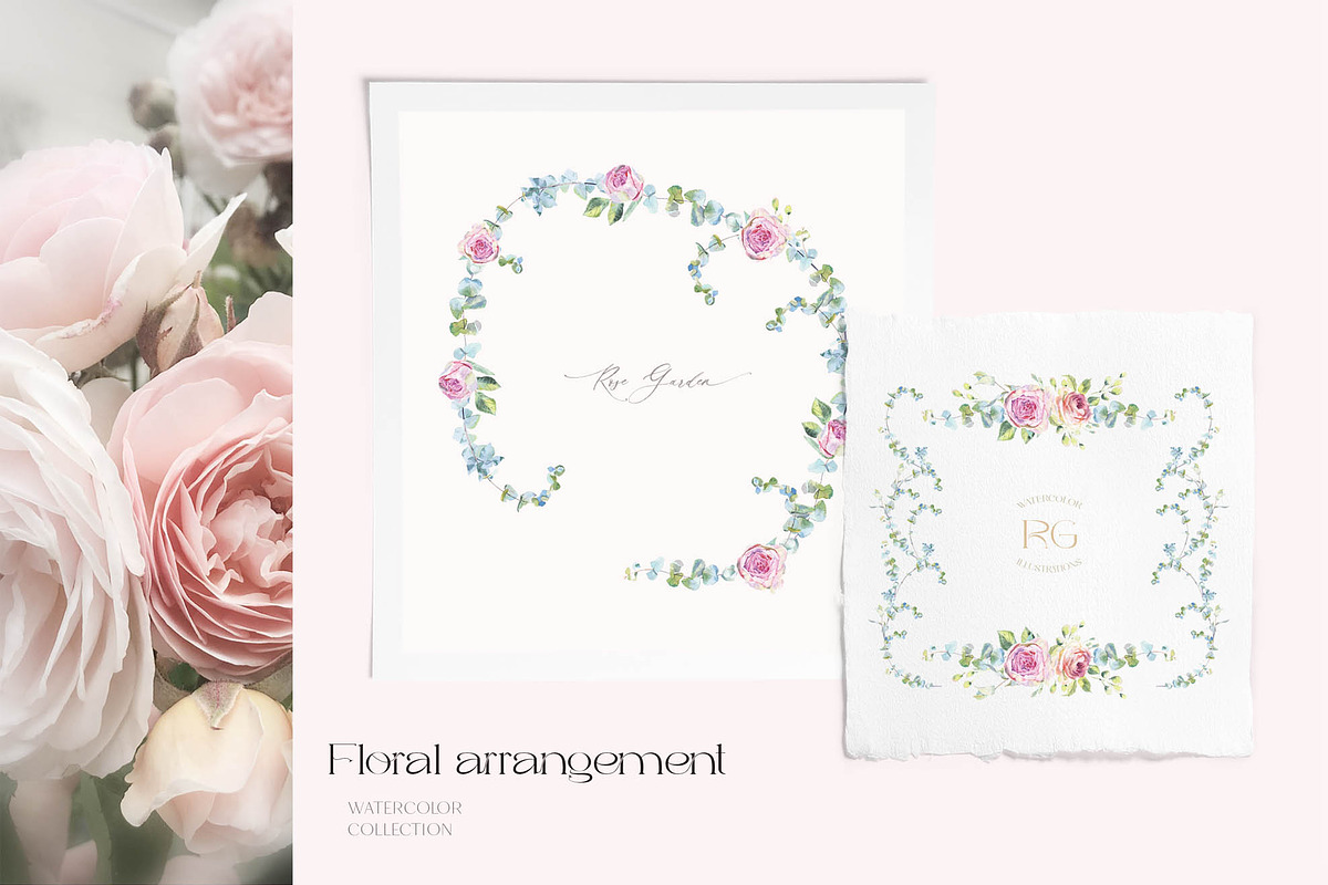 Rose Garden Watercolor Set, a Decorative Illustration by Eva Katerina (Photo 8 of 9)