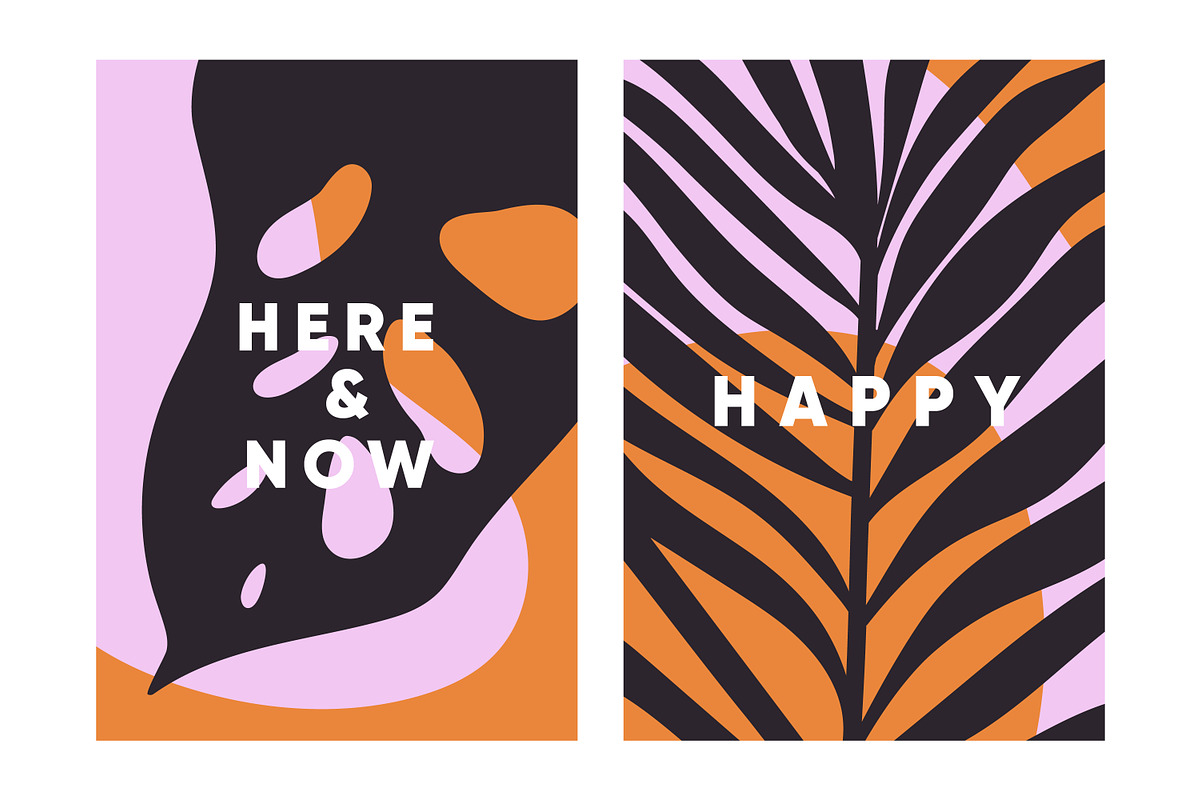 Tropical leaf posters, cards set, a Decorative Illustration by Good Studio (Photo 3 of 14)