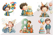 Birthday Boy Clipart, an Illustration by Design Market (Thumbnail 3 of 3)
