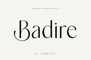 Badire - Unique Typeface