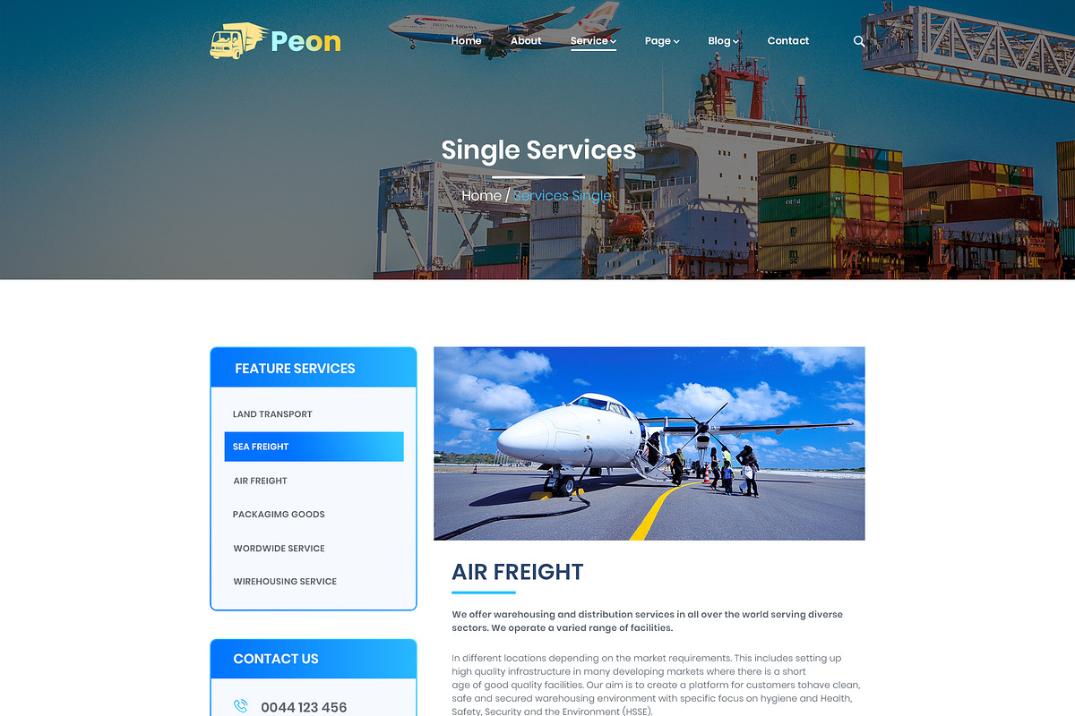 Peon - Logistic PSD Template, a Landing Page Template by Andit themes (Photo 11 of 34)