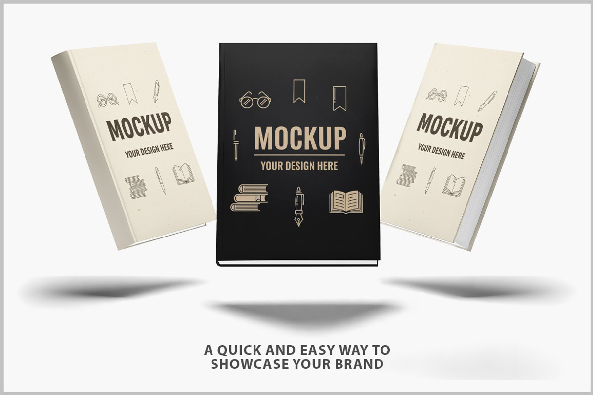 Floating Book Mockup PSD, a Product Mockup by Bruno's Shop (Photo 2 of 4)