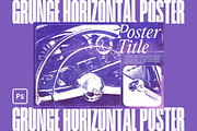 Grunge Horizontal Poster, a Marketing Template by RGB.Shop (Thumbnail 1 of 2)