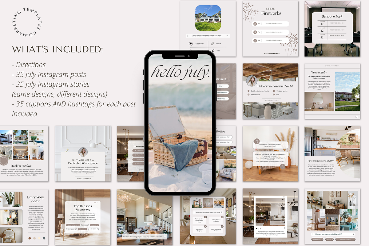 July Real Estate Posts with Captions, a Social Media Template by Marketing Templates Co. (Photo 7 of 9)