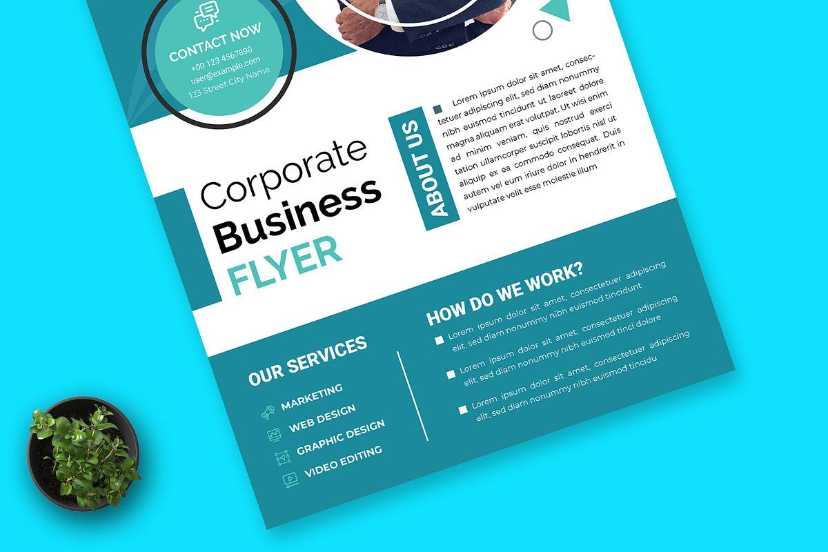 Corporate Business Flyer Layout, a Flyer Template by MightyDesign (Photo 5 of 8)