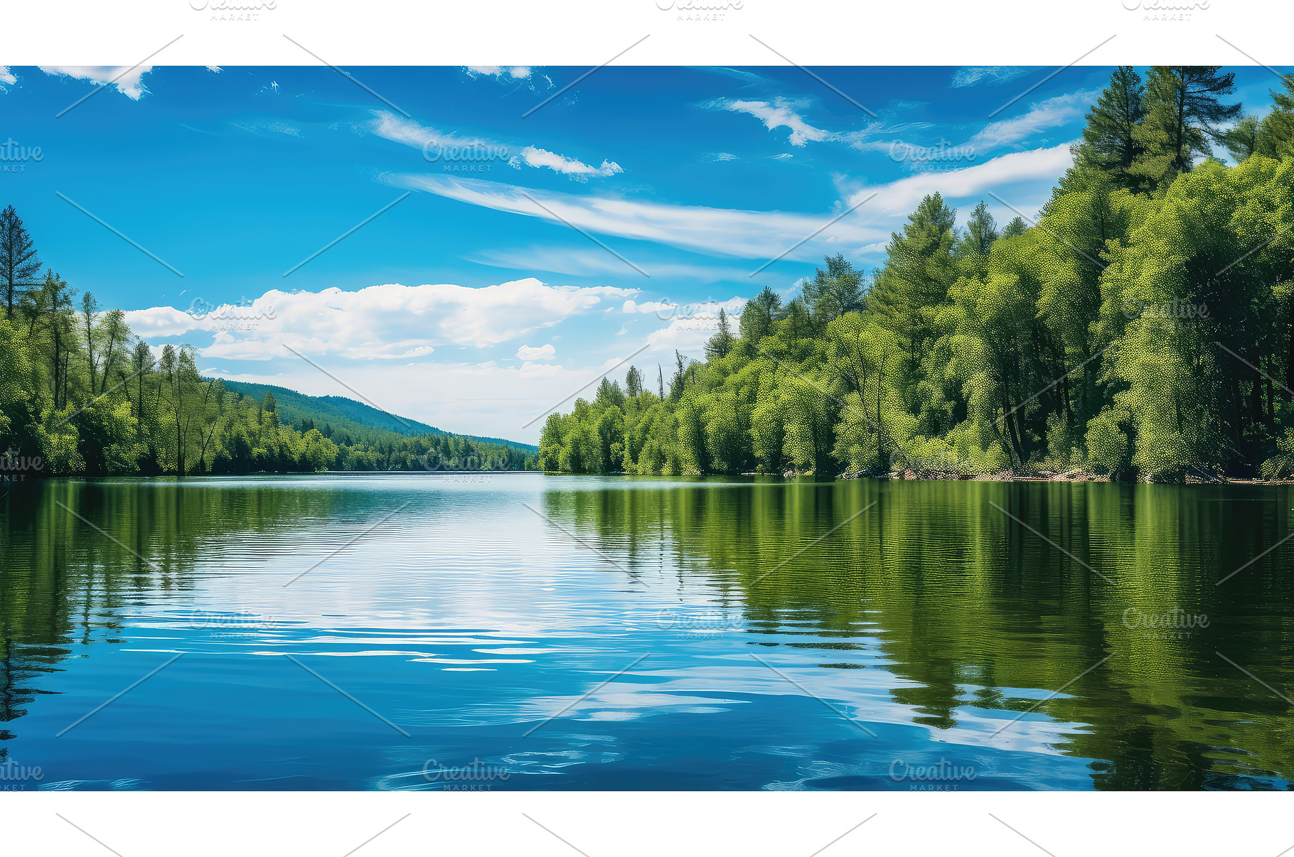 nature lake side ai generated, a Sports & Recreation Photo by pikepicture