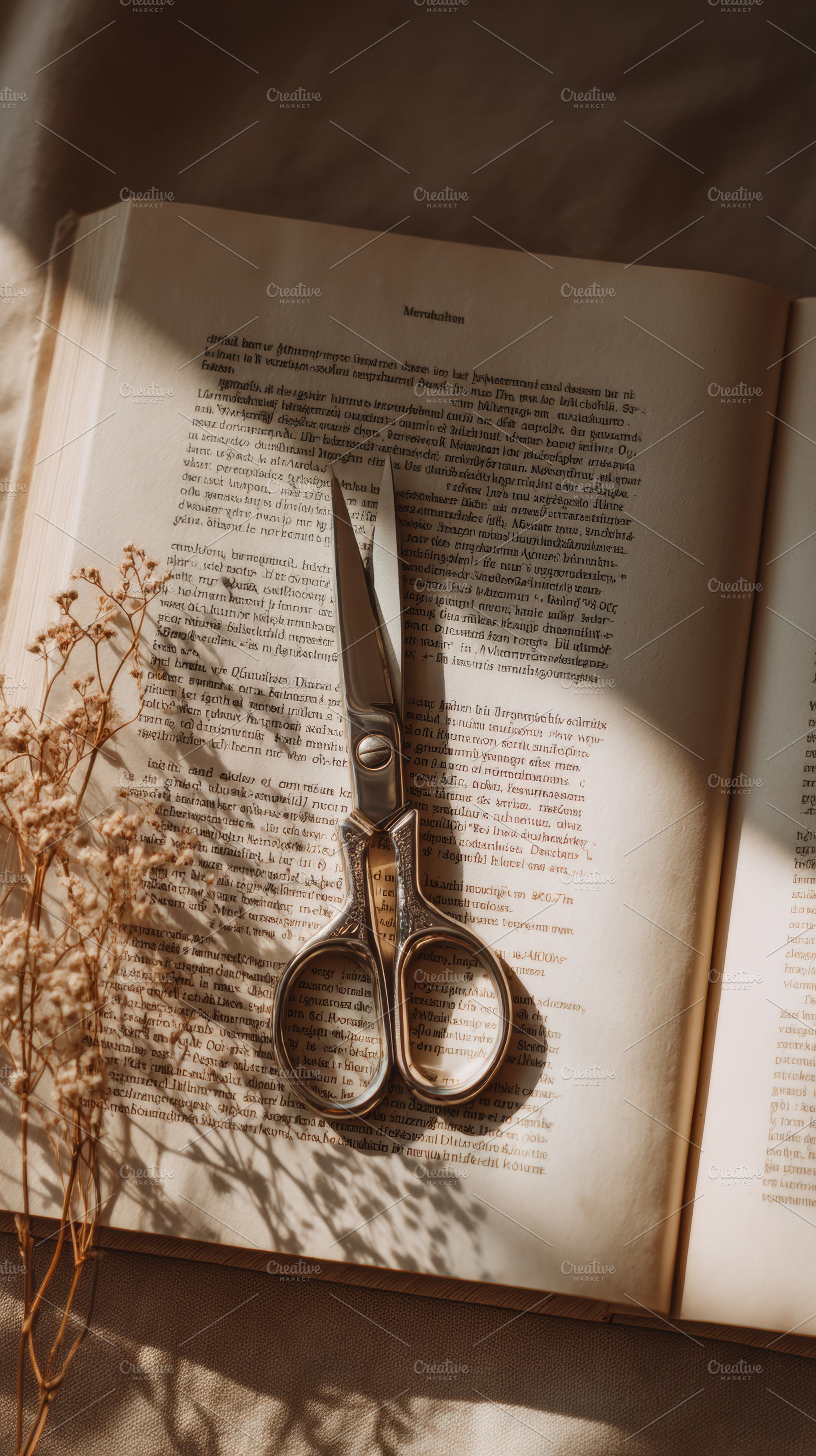 Scissors on craft paper, a Photo by Virgo Studio