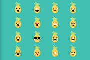 Pineapple Emojis, an Emoji Icon by Kanga & Moose (Thumbnail 4 of 4)
