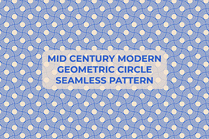 Mid-Century Modern Geometric Circle, a Pattern Graphic by Pitchlook.Studio