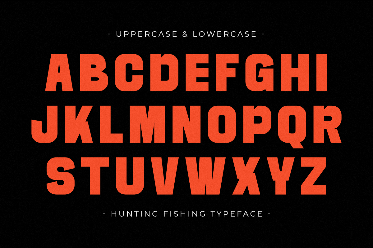 Hunting Fishing - Modern Display, a Sans Serif Font by Pian45 Studio (Photo 5 of 8)