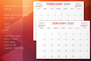 Monthly Planner 2020, a Stationery Template by AntartStock (Thumbnail 2 of 6)