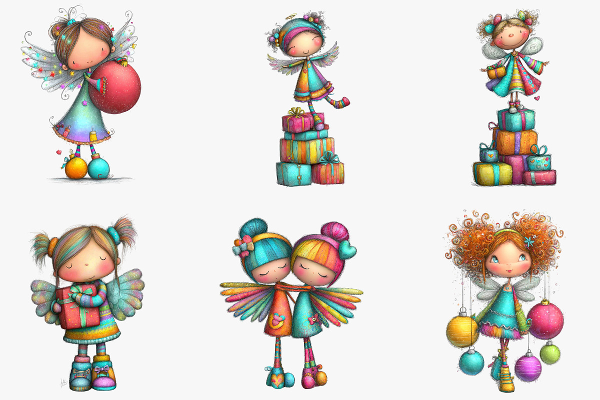 christmas fairy clip art, an Illustration by CreationArt (Photo 5 of 5)