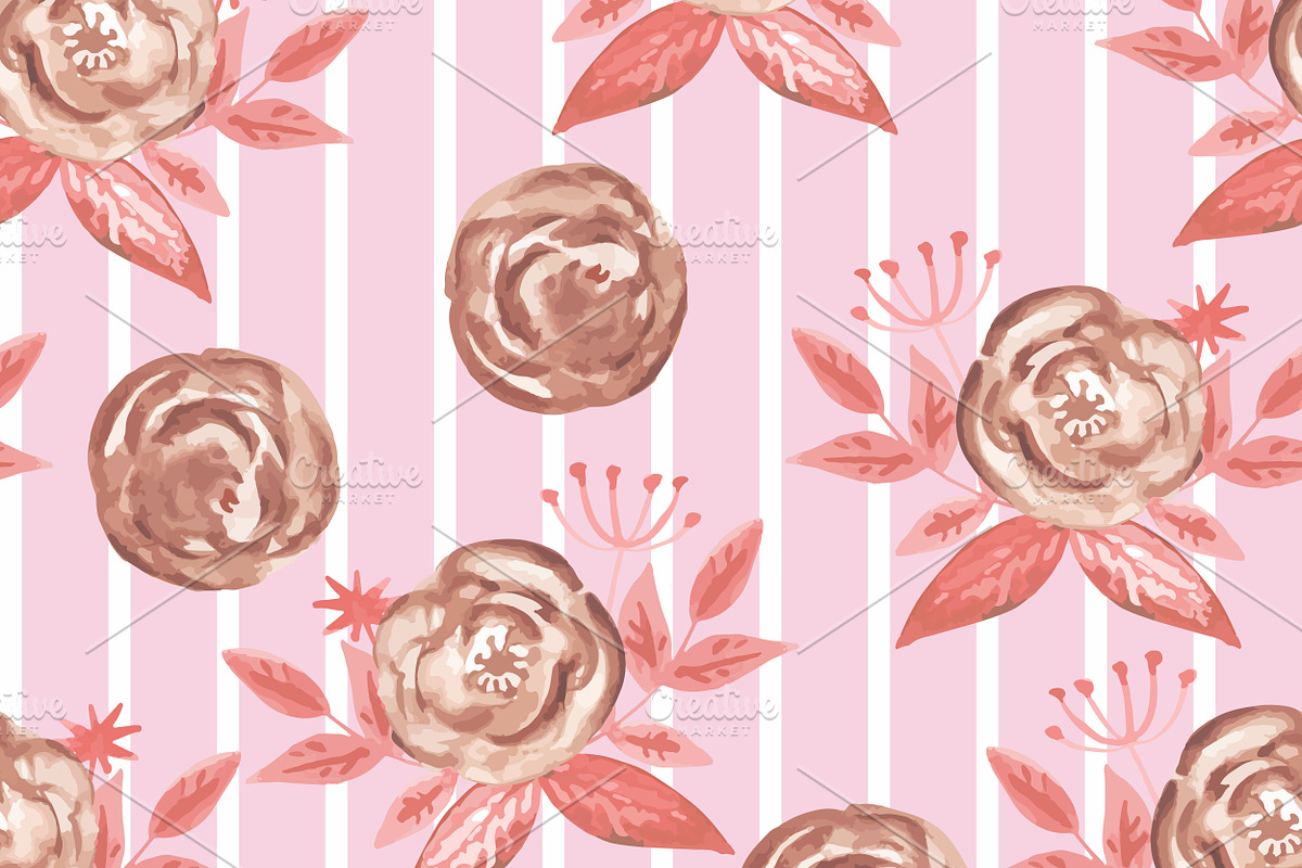 Watercolor Seamless Patterns, a Pattern Graphic by alexmakarova (Photo 5 of 5)
