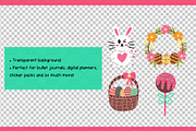 Easter Eggs and Bunnies Clipart Set, an Object Graphic by Drafts n Doodles (Thumbnail 3 of 3)